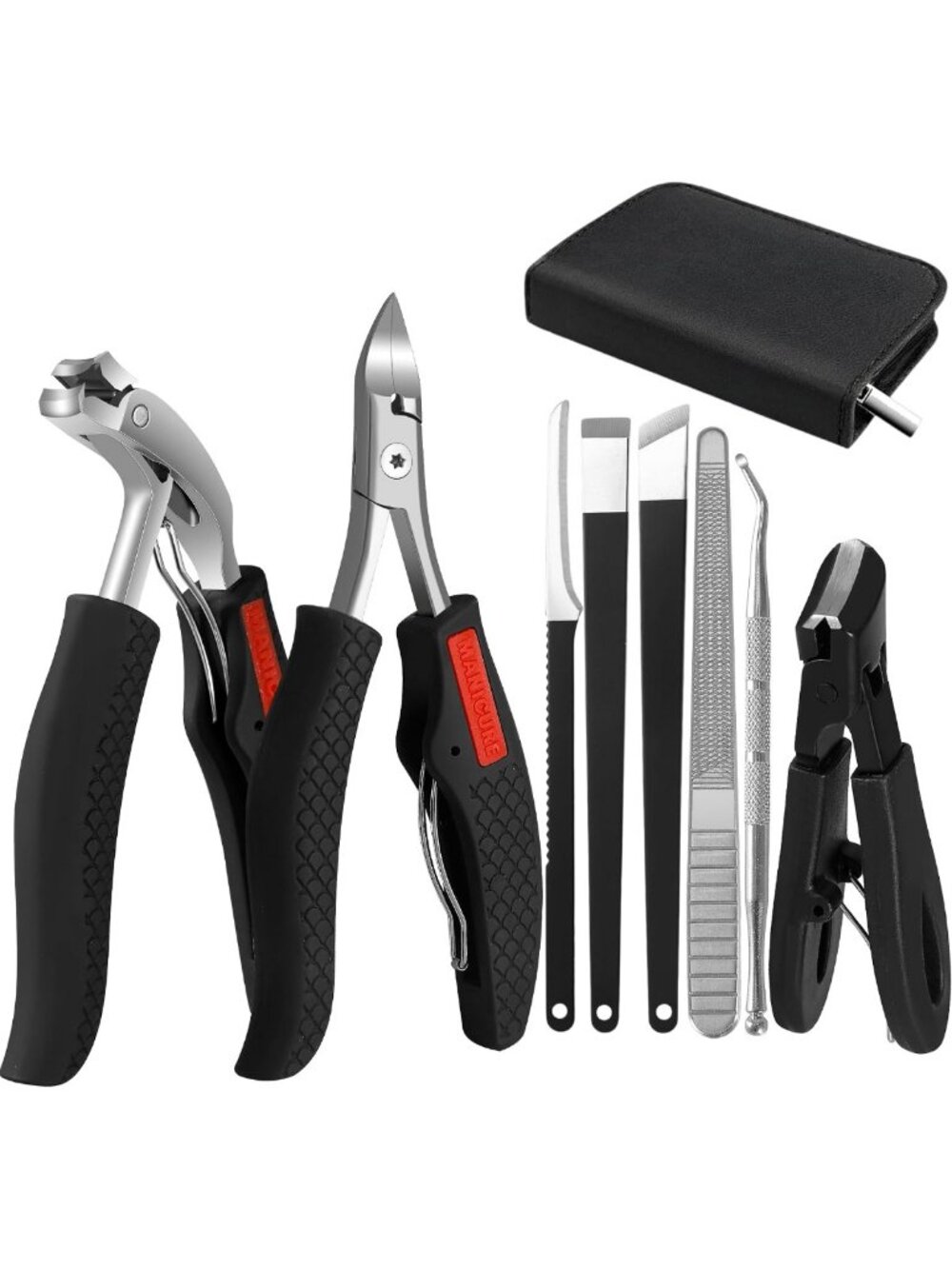 Professional Toenail Clippers for Thick Nails, Ingrown Nail Kit & Pedicure Tools